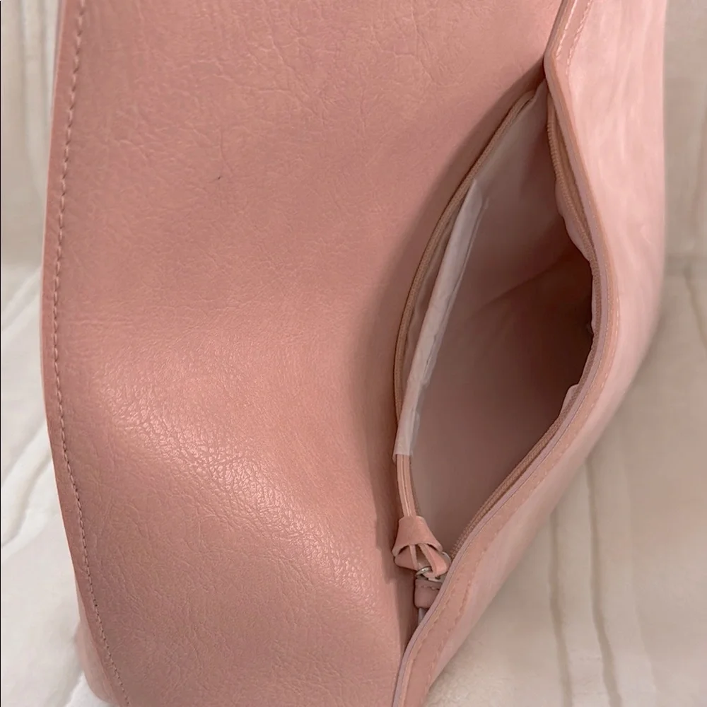 Geometric Design Hobo Shoulder Bag in Blush